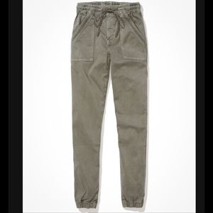 Olive stretch joggers AE